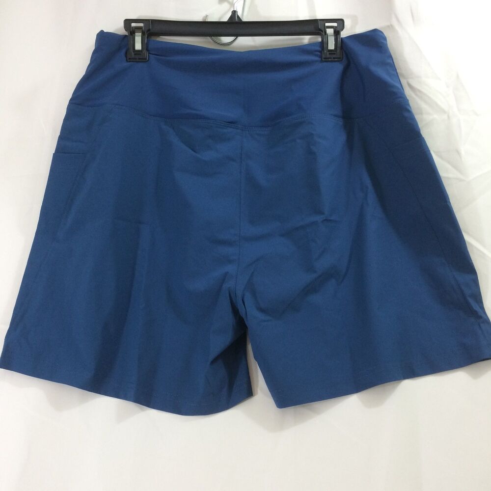 NEW G Gradual Women’s High Waist Swim Shorts Blue XXL NWT Pockets Liner - Picture 5 of 6